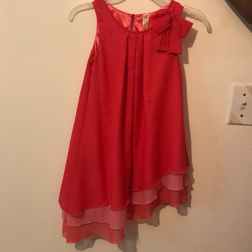 Salmon colored dress
